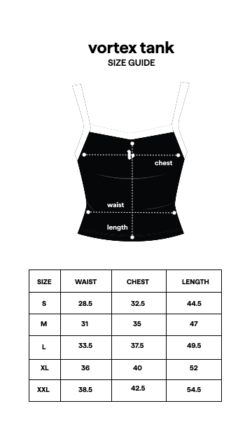 Vortex Tank White size guide