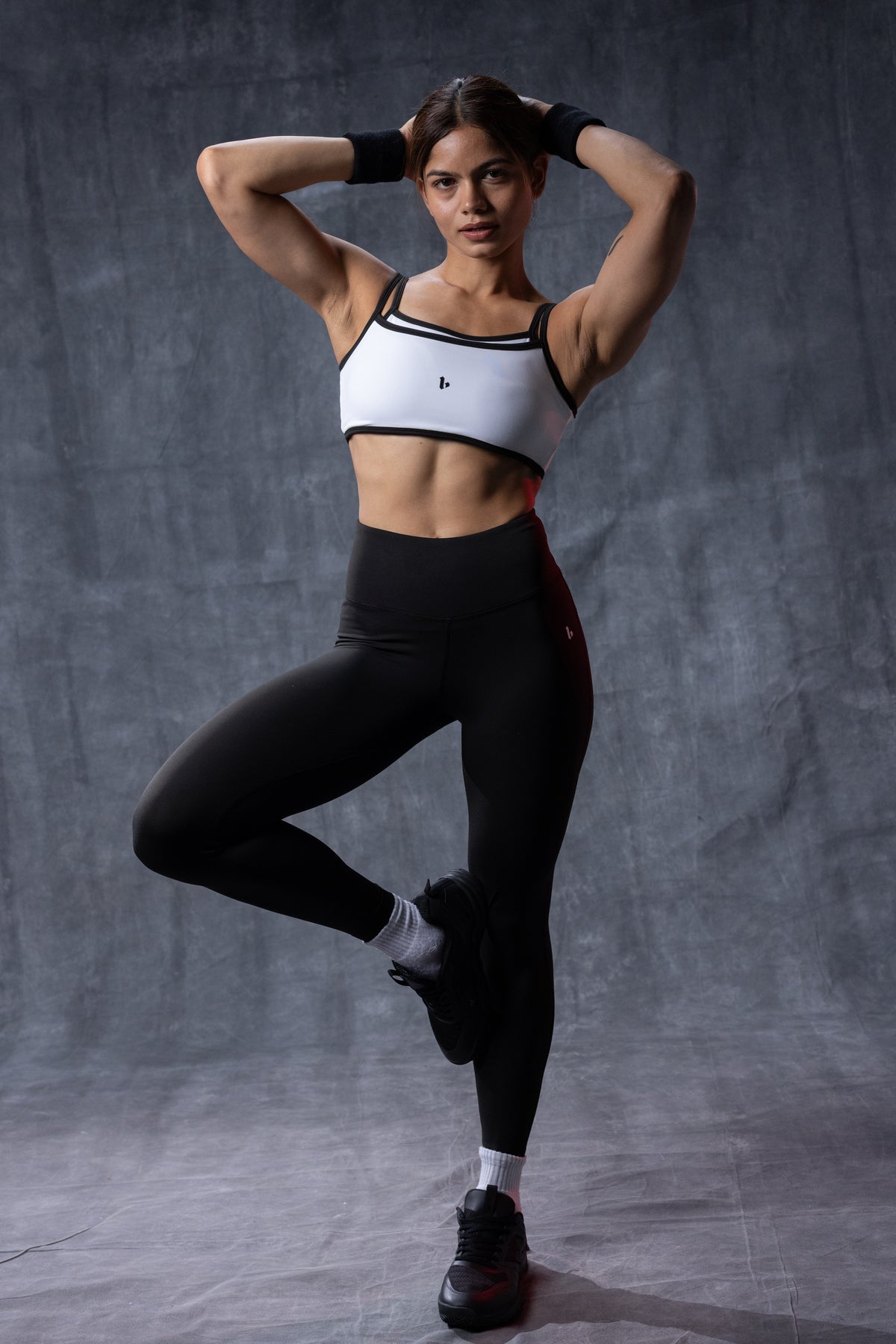 Double Up Light Support Bra White