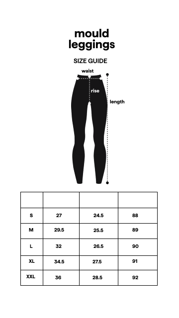 Mould Leggings Grey size guide